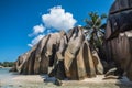 Tropical island beach, Source dÃ¢â¬â¢argent, La Digue, Seychelles Royalty Free Stock Photo